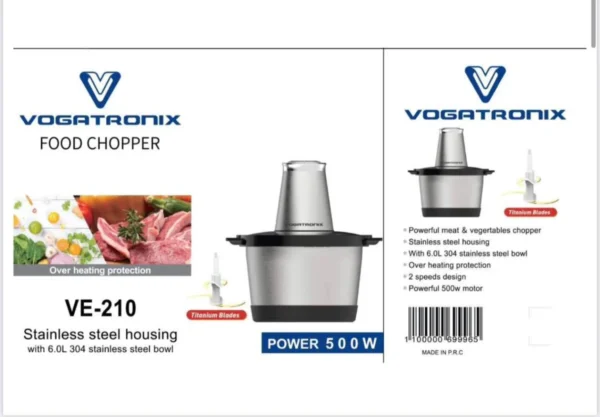 خرد کن 6 لیتر استیل وگاتی مدل VE-210 اصلی