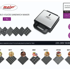 ساندویچ ساز اصلی هفت کاره مایر مدل MR-3017 | خرید Mayer 7-in-1 Sandwich Maker