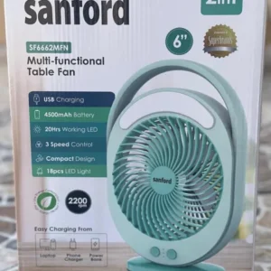 پنکه شارژی رومیزی سانفورد مدل SF6662MFN | خرید Sanford Desk Fan