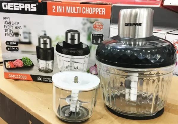 خردکن چند منظوره جیپاس مدل GMC42030 | قدرت 500 وات و ظرفیت دوگانه