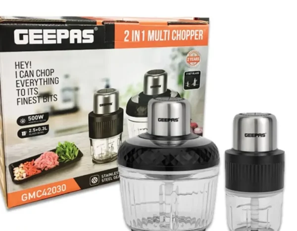 خردکن چند منظوره جیپاس مدل GMC42030 | قدرت 500 وات و ظرفیت دوگانه