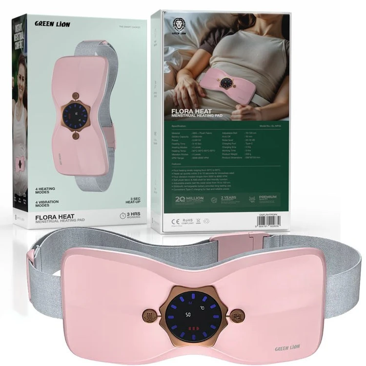 پد گرم کننده قاعدگی فلورا هیت گرین | Green Lion Flora Heat