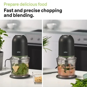 خردکن براون مدل CH3013 | چهار تیغه استیل، ظرفیت ۰.۵ لیتر و توان ۵۰۰ وات