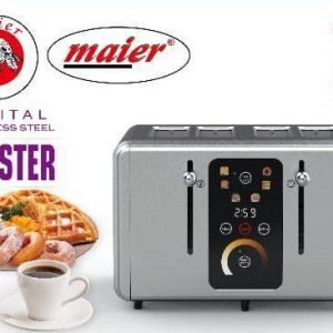 توستر مایر مدل MR_436 - 4 تایی دیجیتال استیل | خرید از ریوکالا