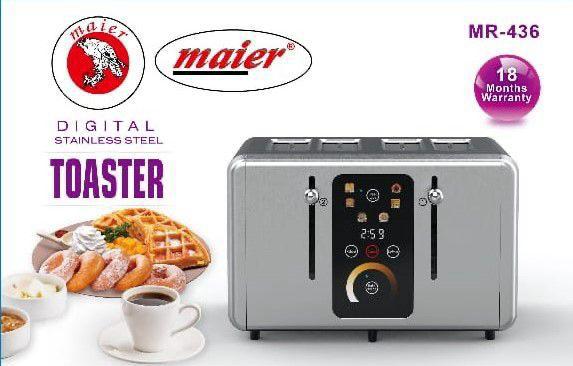توستر مایر مدل MR_436 - 4 تایی دیجیتال استیل | خرید از ریوکالا