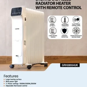 شوفاژ برقی جی پاس مدل 28554 | رادیاتور روغنی 11 پره Geepas