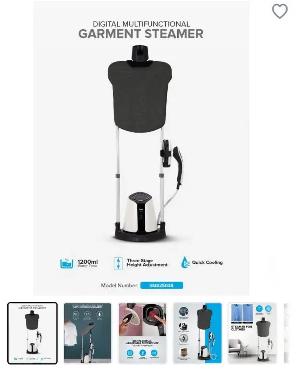 اتو بخارگر جیپاس GGS25038 | خرید اتو بخارگر با ظرفیت ۱.۲ لیتر از ریوکالا