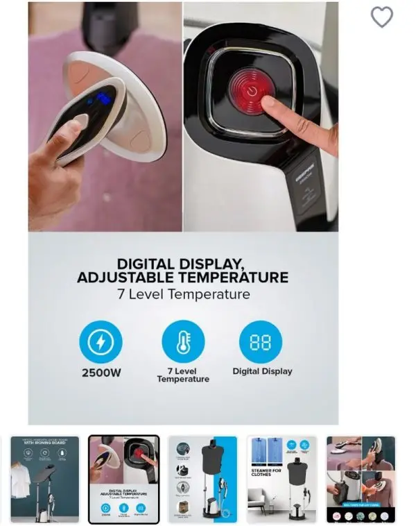 اتو بخارگر جیپاس GGS25038 | خرید اتو بخارگر با ظرفیت ۱.۲ لیتر از ریوکالا