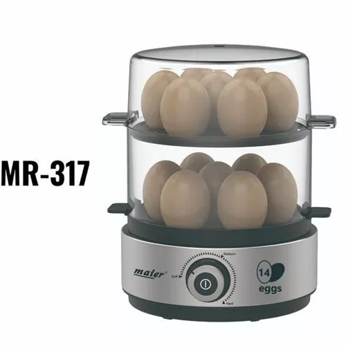 تخم مرغ پز مایر MR317 | ظرفیت 14 عدد با بدنه استیل | خرید از ریوکالا