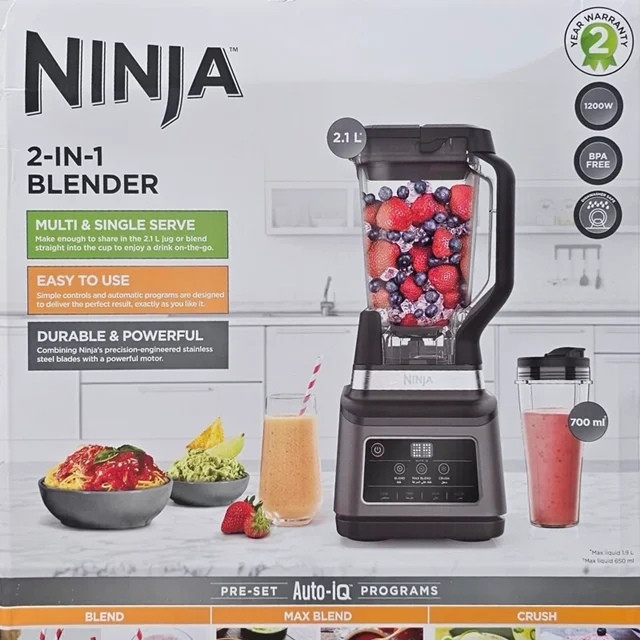 مخلوط کن نینجا مدل BN750 ظرفیت ۲.۱ لیتر ۲ کاره ۳ سرعته