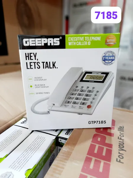 تلفن رومیزی جیپاس GTP7185 | خرید تلفن رومیزی جیپاس با دفترچه و حافظه تماس