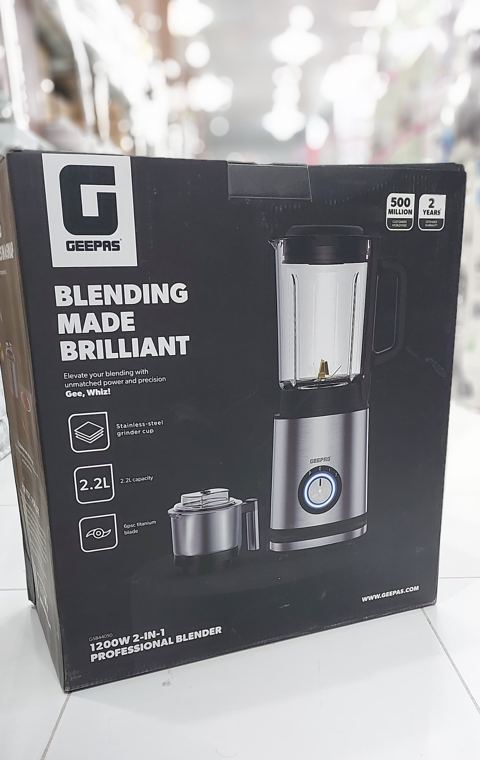 مخلوط کن جیپاس GSB44050 دو کاره ۲.۲ لیتر | خرید مخلوط کن همهکاره از ریوکالا