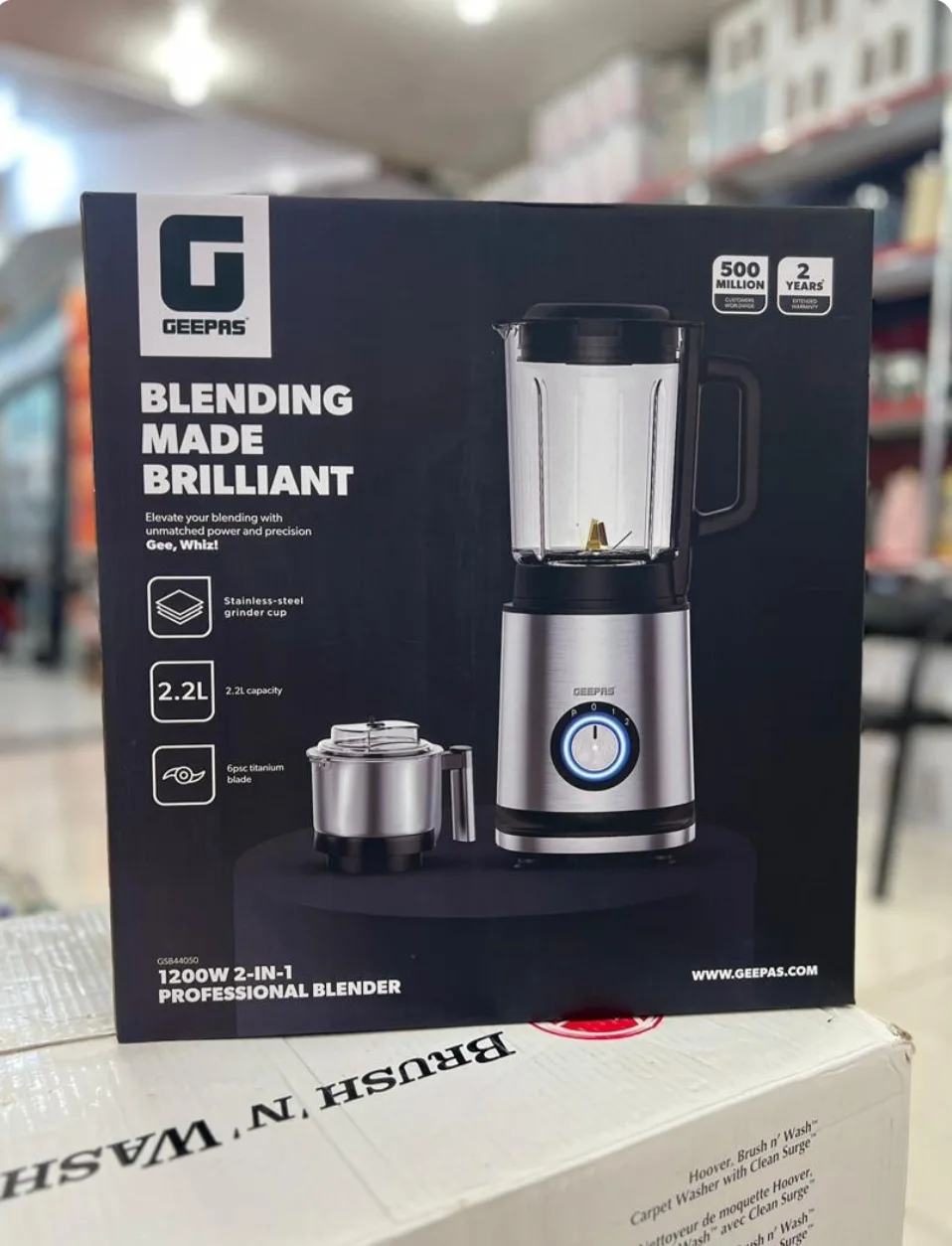 مخلوط کن جیپاس GSB44050 دو کاره ۲.۲ لیتر | خرید مخلوط کن همهکاره از ریوکالا