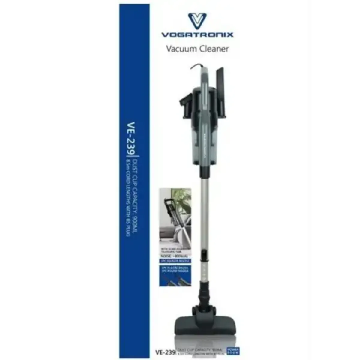 جارو برقی ایستاده وگاترونیکس VE239 | قدرت مکش 600 وات | ریوکالا