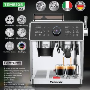 اسپرسوساز تلیونیکس مدل TEM 5105 | خرید با بهترین قیمت از ریوکالا