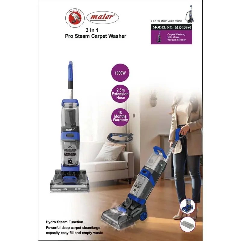 فرش شوی و مبل شوی مایر مدل MR13980 | شستوشوی حرفهای فرش و مبل