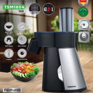 سالادساز تلیونیکس مدل 1854 | خردکن و آماده‌سازی سریع سالاد